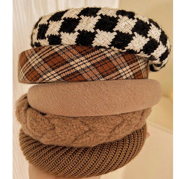 BellanBlue Accessories - Neutral Plaid Minimalist Headband